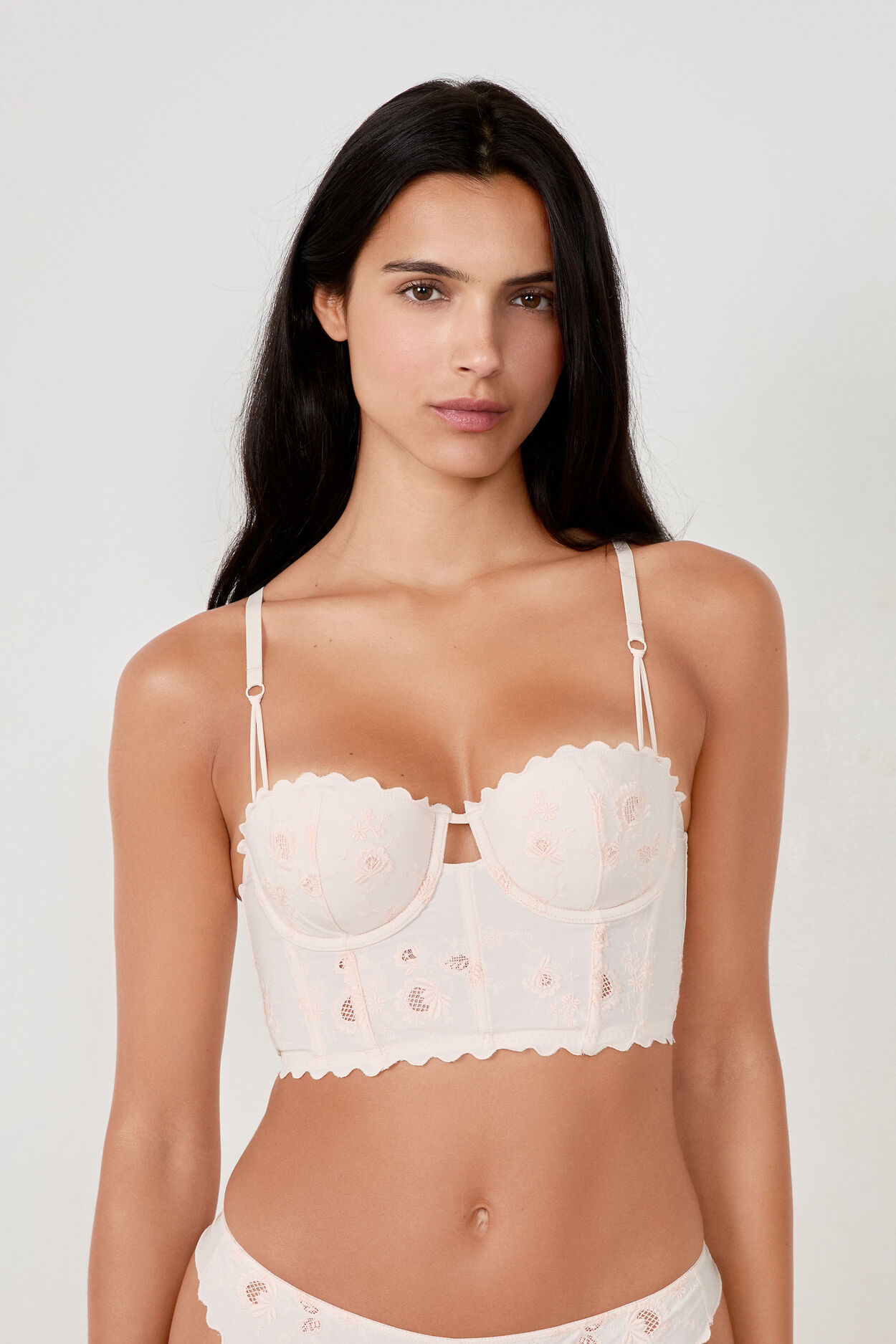 Soutien-gorge bustier avec broderie