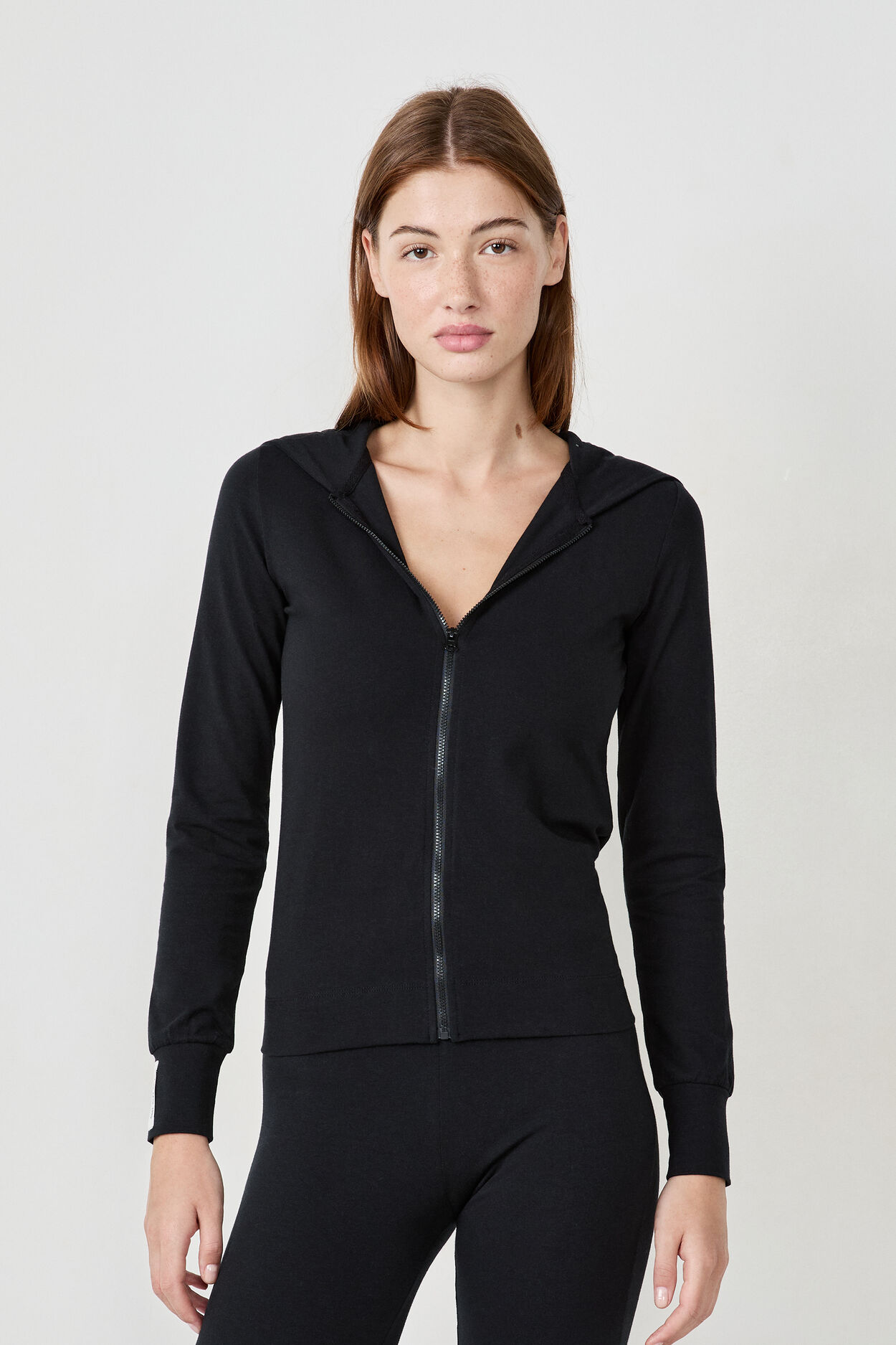 Not us - sweat zippé à capuche en coton