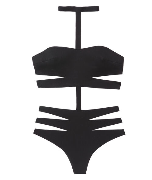 Body zdobione neoprenowymi wiązaniami noir.