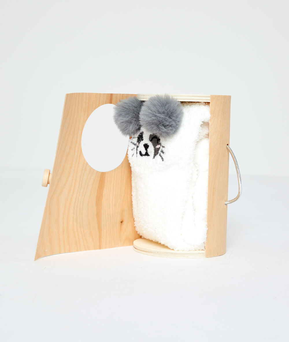 Skarpetki homewear panda biały.