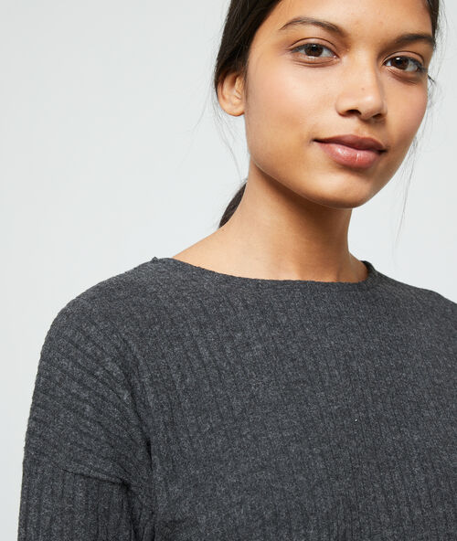 Cienki sweter homewear szary.