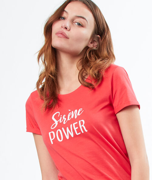 T-shirt z napisem rouge corail.