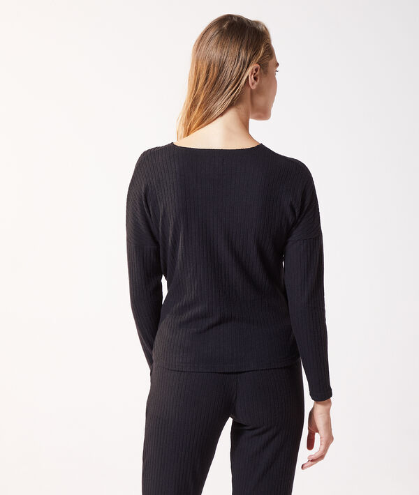 Top loungewear z dekoltem kopertowym Top loungewear z dekoltem kopertowym;${refinementColor}