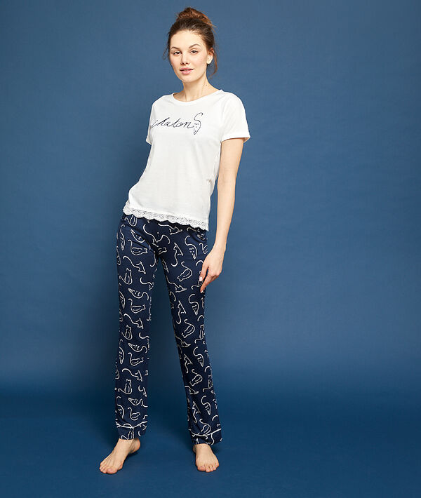 T-shirt z nadrukiem i napisem 'chaton' T-shirt z nadrukiem i napisem 'chaton';${refinementColor}
