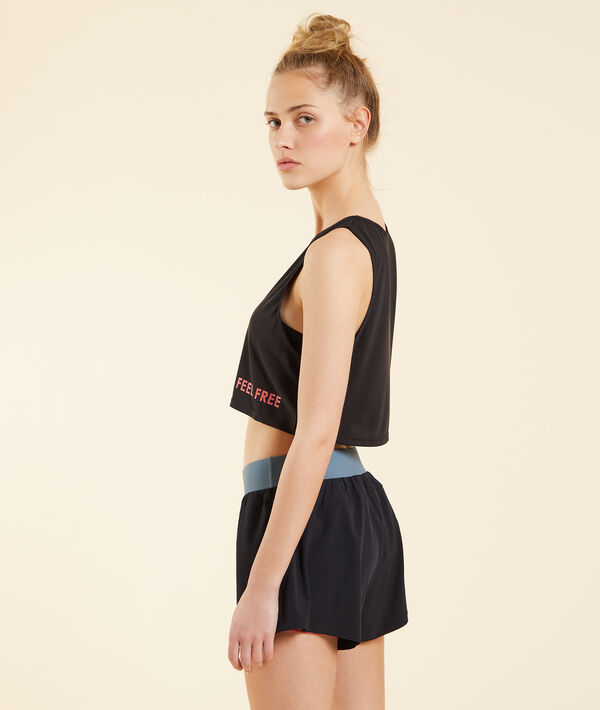 Podkoszulek crop top z napisem 'feel free' Podkoszulek crop top z napisem 'feel free';${refinementColor}