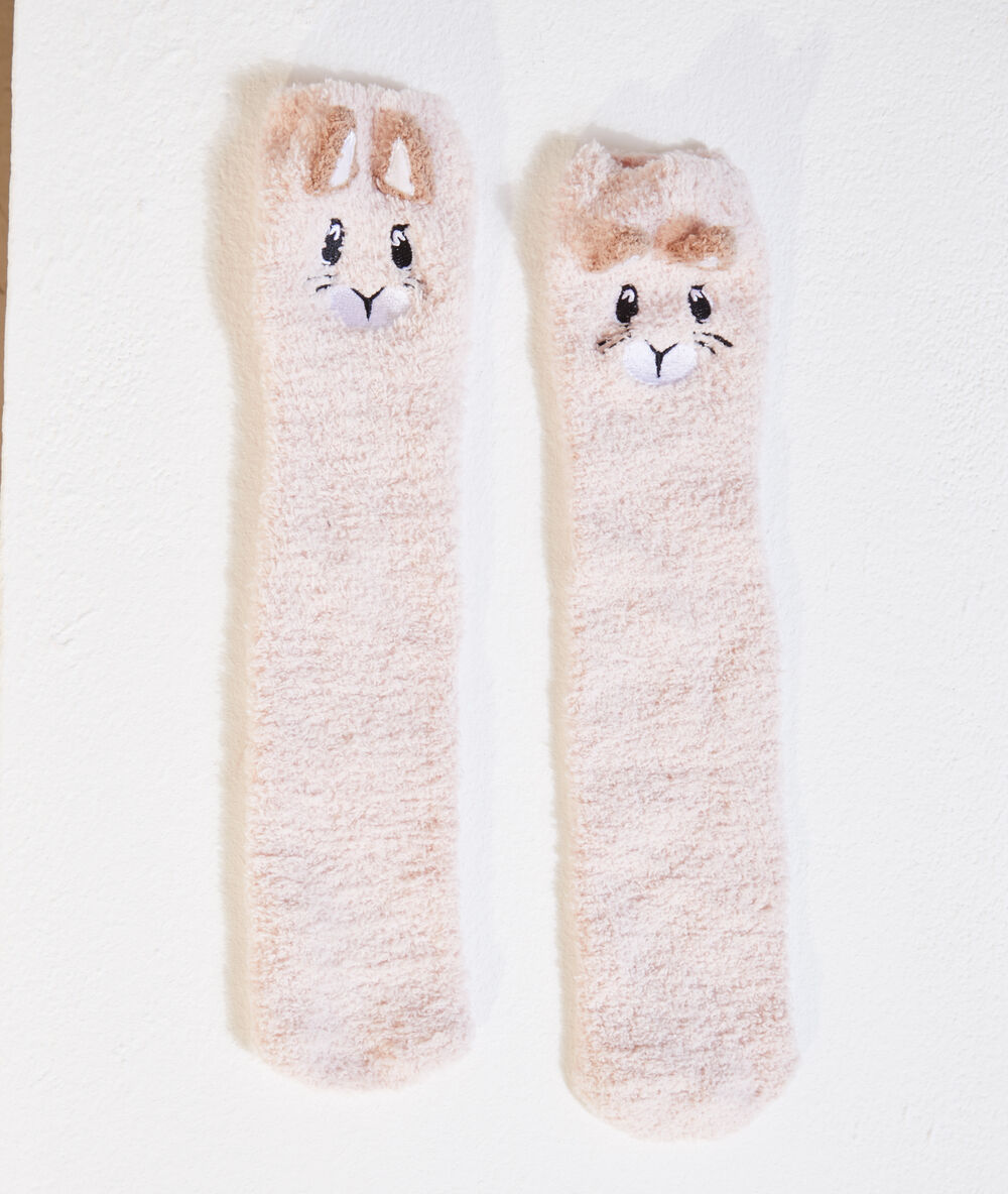 Skarpetki homewear beżowy.