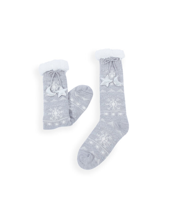 Wzorzyste wiązane skarpetki homewear Wzorzyste wiązane skarpetki homewear;${refinementColor}