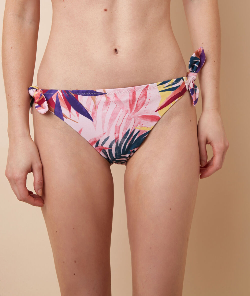 Klasyczny dół bikini z supełkami wielokolorowy.