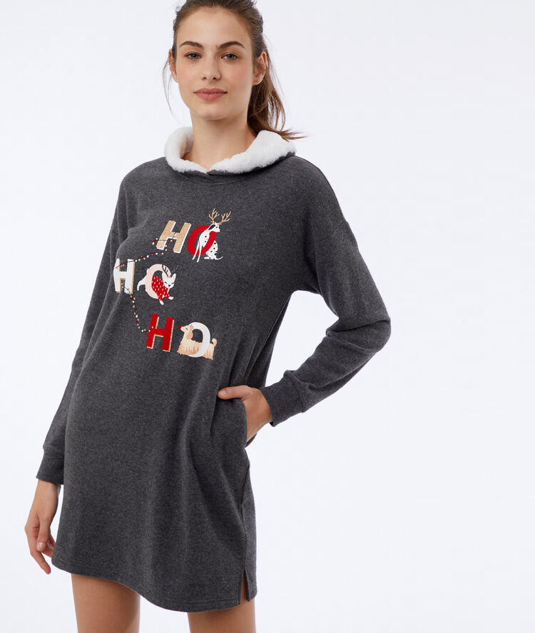 Sukienka bluza z kapturem anthracite.