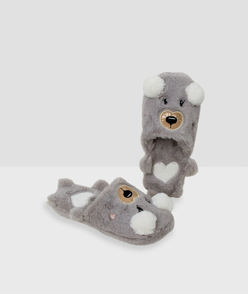 Kapcie 3d gris.