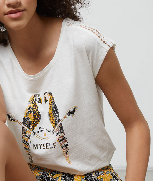 T- shirt z nadrukiem i napisem T- shirt z nadrukiem i napisem