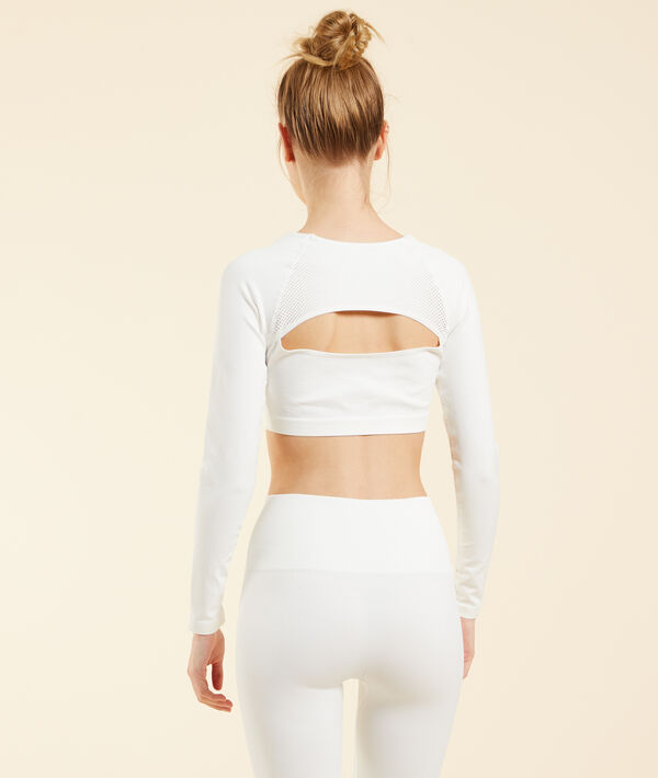 Crop-top z długimi rękawami Crop-top z długimi rękawami;${refinementColor}