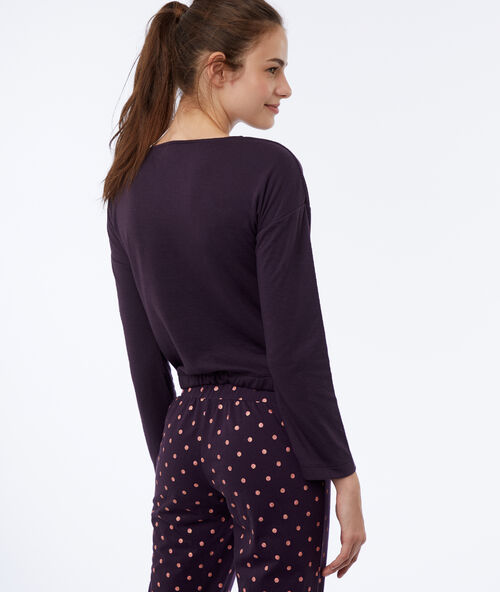 T-shirt z napisem 'dreaming' violet fonce.