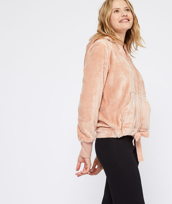 Bluza ze sztucznego futerka z kapturem Bluza ze sztucznego futerka z kapturem