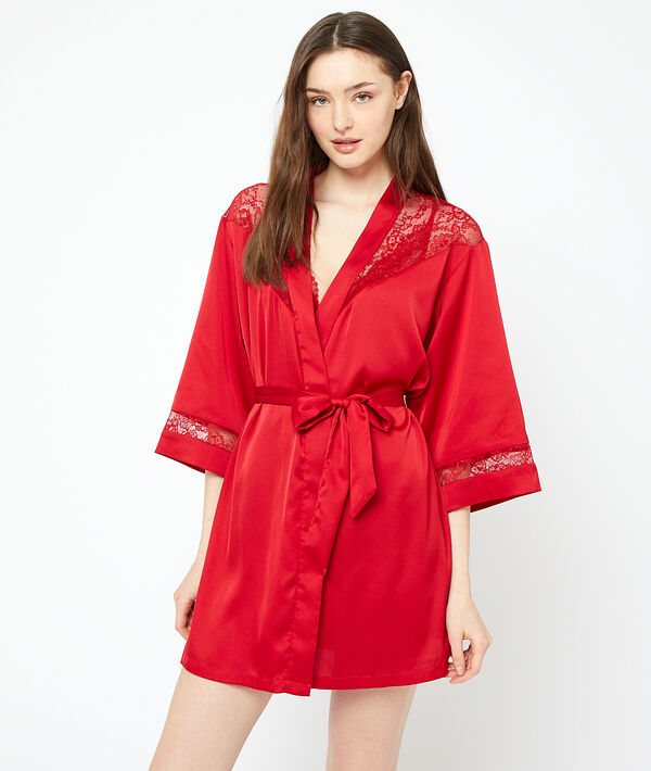 Kimono ozdobione koronką Kimono ozdobione koronką;${refinementColor}