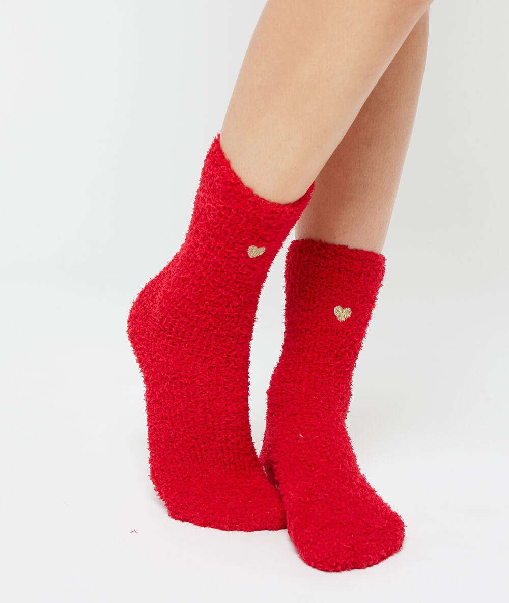 Skarpetki homewear czerwony.