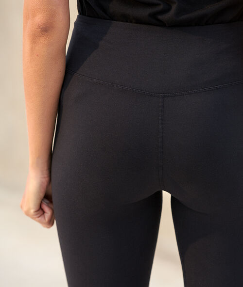 Legginsy capri do jogi, koronkowe detale czarny.