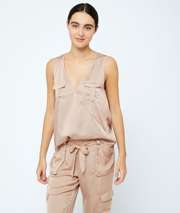 Top z plecami ozdobionymi koronką w lamparcie cętki Top z plecami ozdobionymi koronką w lamparcie cętki;${refinementColor}