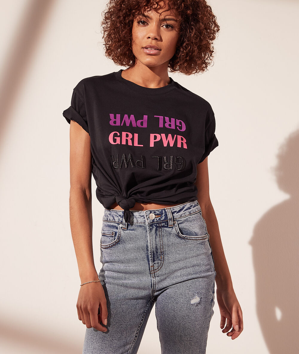 T-shirt grl pwr noir.