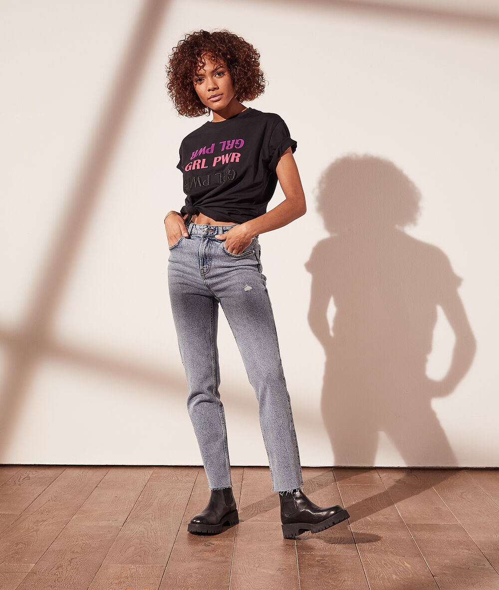T-shirt grl pwr noir.